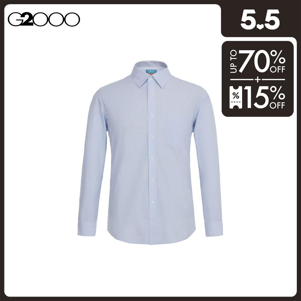 G2000 Men Non-Iron Cotton Spandex Cool Stripe Shirt