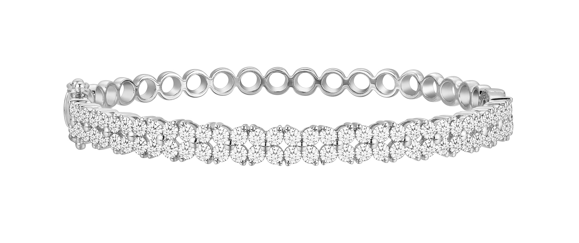 Lee Hwa Jewellery Classic Bloom Diamond Bangle